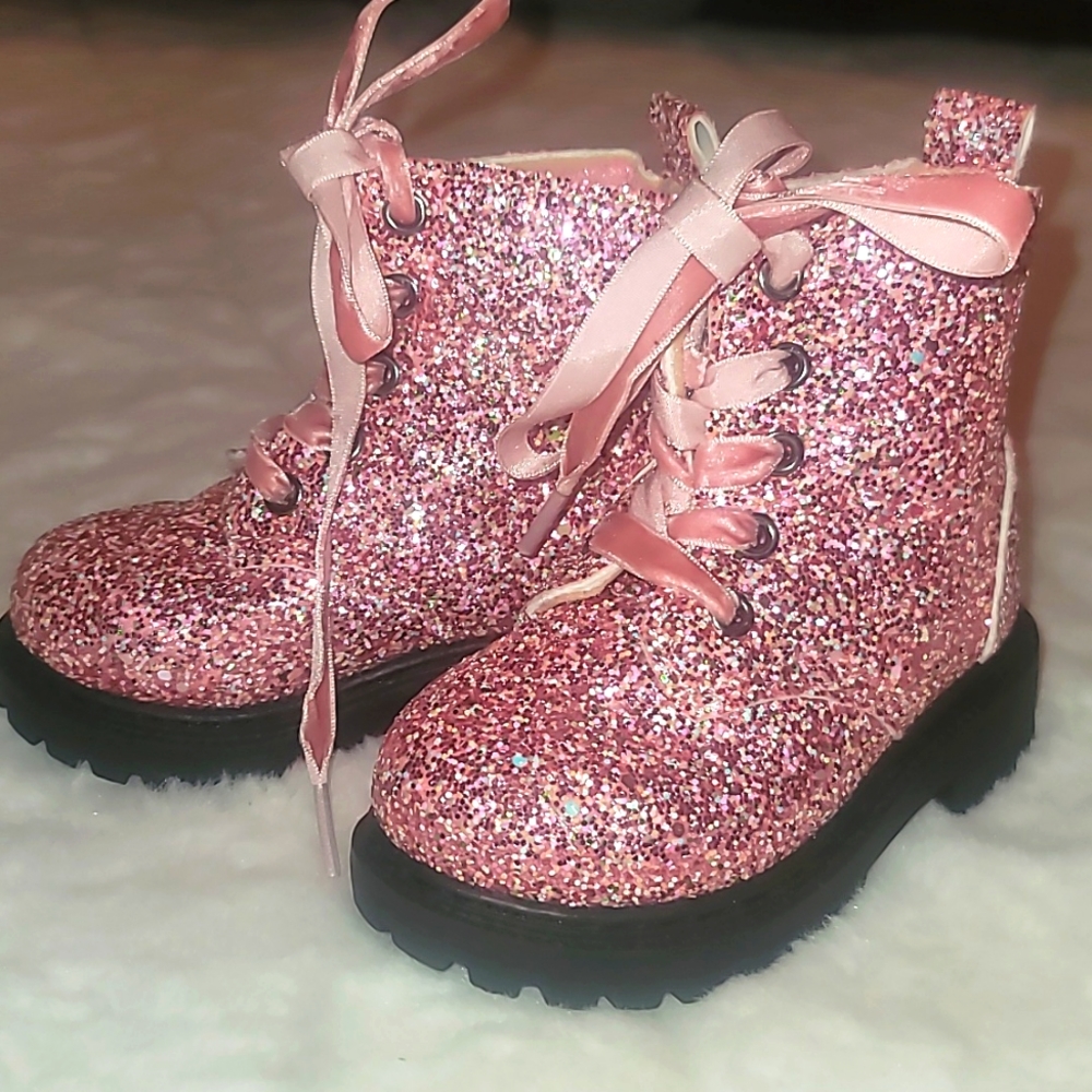 Sparkly Pink Kids Boots